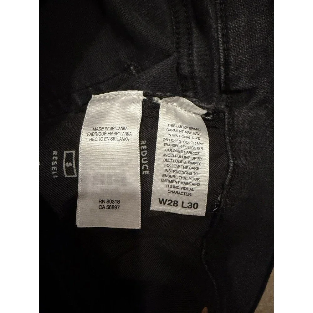 Lucky Brand Jeans Mens 28x30 Black Fade 412 Athletic Slim Straight Stretch NEW